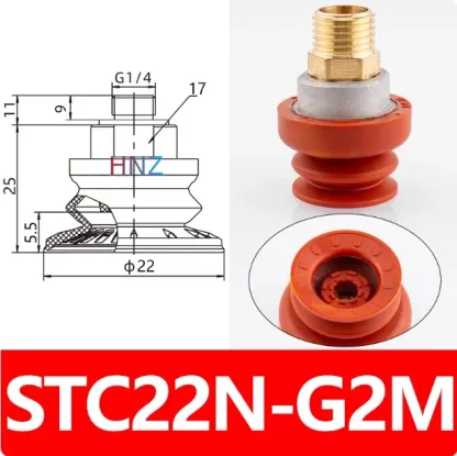A-STC22/30/40/50/60/80/100/125 Metal sheet metal vacuum suction cup, strong rubber anti-skid