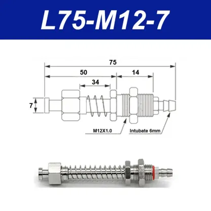 Vacuum suction cup base samll head 7mm hardware manipulator fixture accessories pneumatic support tail air inlet-BOLTTE
