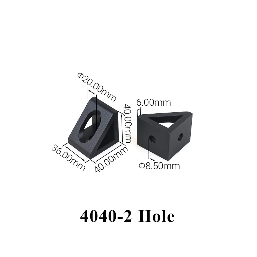 4Pcs/Lot Aluminum Profile Right Angle Triangle Block Triangle Connector Bracket for 2020 3030 4040 4545 2040 3060 Alu Profiles