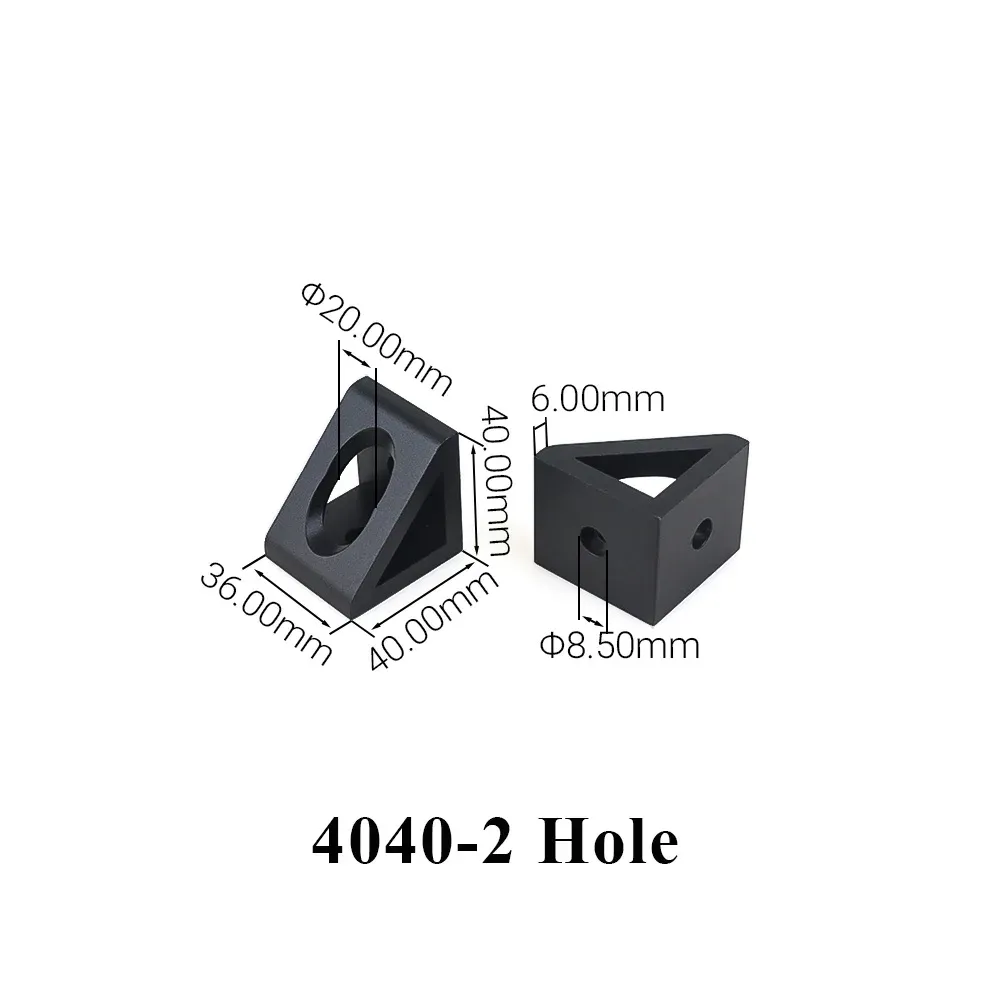 4Pcs/Lot Aluminum Profile Right Angle Triangle Block Triangle Connector Bracket for 2020 3030 4040 4545 2040 3060 Alu Profiles