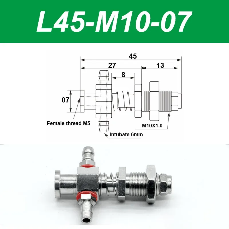Vacuum suction cup base samll head 7mm hardware manipulator fixture accessories pneumatic support tail Side air intake-BOLTTE