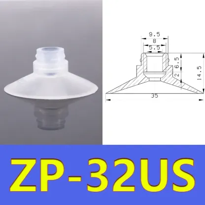  Vacuum Suction Cup Retaining Ring Manipulator Accessories Strong Suction Nozzle Silicone Suction Cup ZP-U-BOLTTE