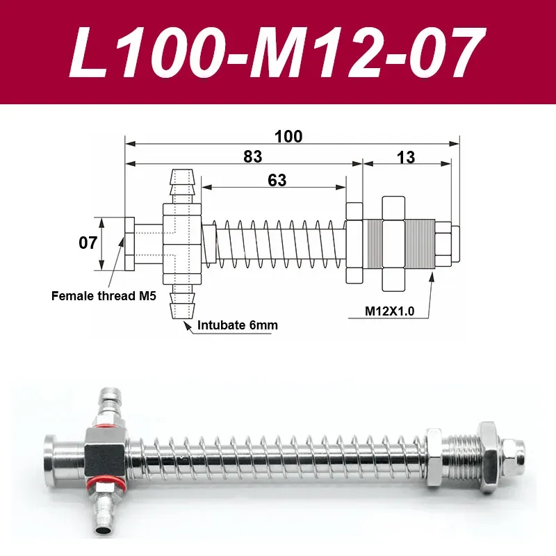 Vacuum suction cup base samll head 7mm hardware manipulator fixture accessories pneumatic support tail Side air intake-BOLTTE
