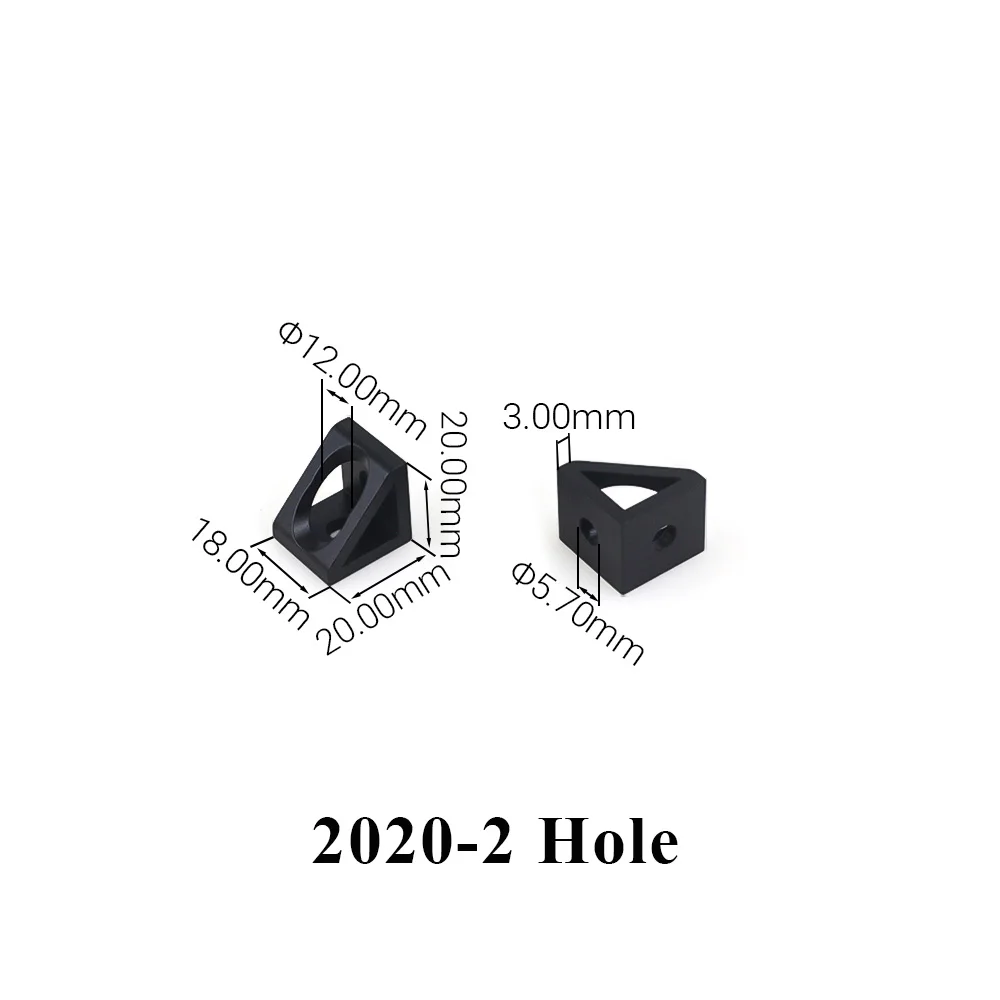 4Pcs/Lot Aluminum Profile Right Angle Triangle Block Triangle Connector Bracket for 2020 3030 4040 4545 2040 3060 Alu Profiles