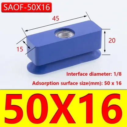 Pneumatic Oval Vacuum Suction Cup SAOF/SAOB Silicone Rubber Sucker Nozzles Industrial Robot Automation Manipulator Accessories-BOLTTE