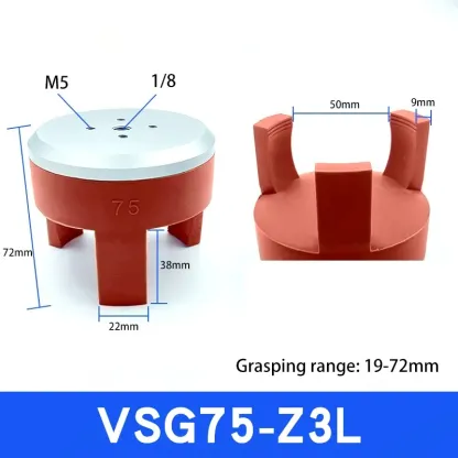 Flexible gripper fixture pneumatic vacuum suction cup mechanical arm accessories