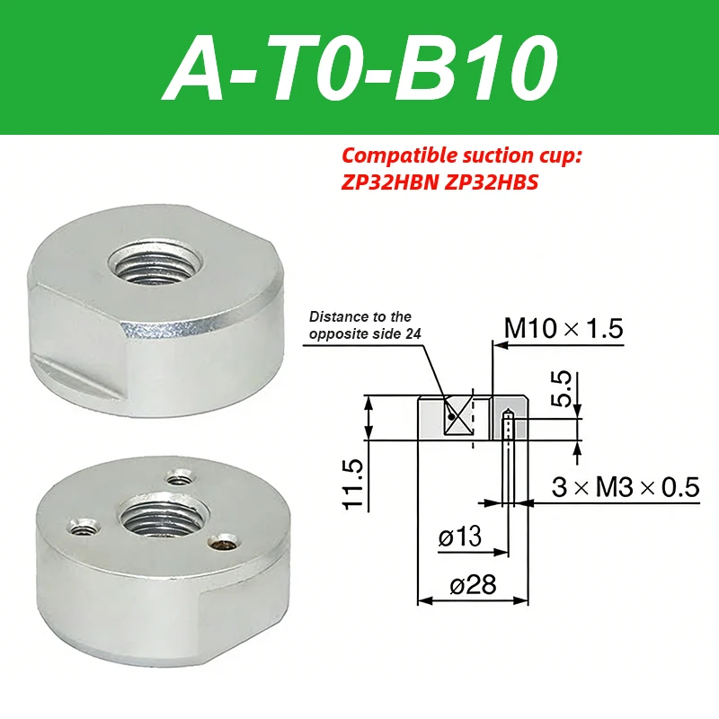 Overloaded Robotic Arm Vacuum Suction Cup Industrial Nozzle ZP32/40/50/63/80/100/125 HBN/HBS