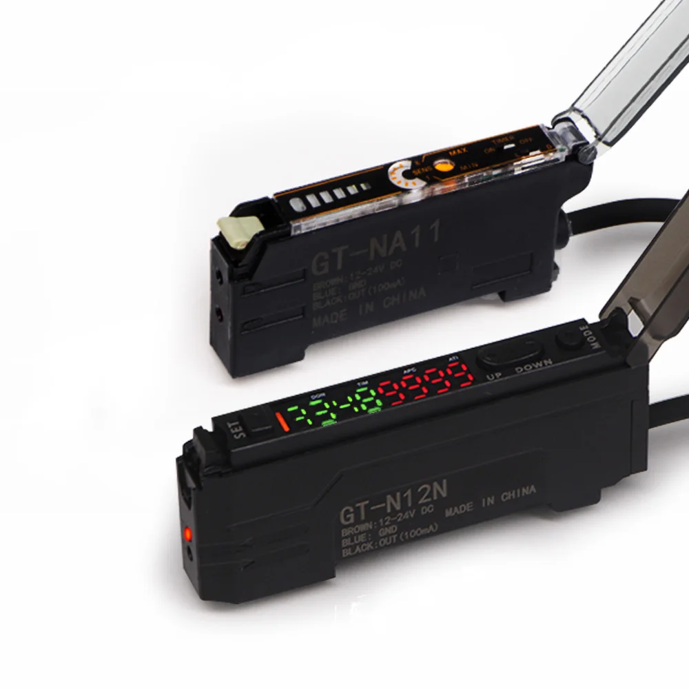 GTRIC Fiber Optic Sensor Probe Elbow Diffuse Reflection M3 M4 M6 1M 2M Cable Coaxial Non-Coaxial Optical Photoelectric Switch-BOLTTE