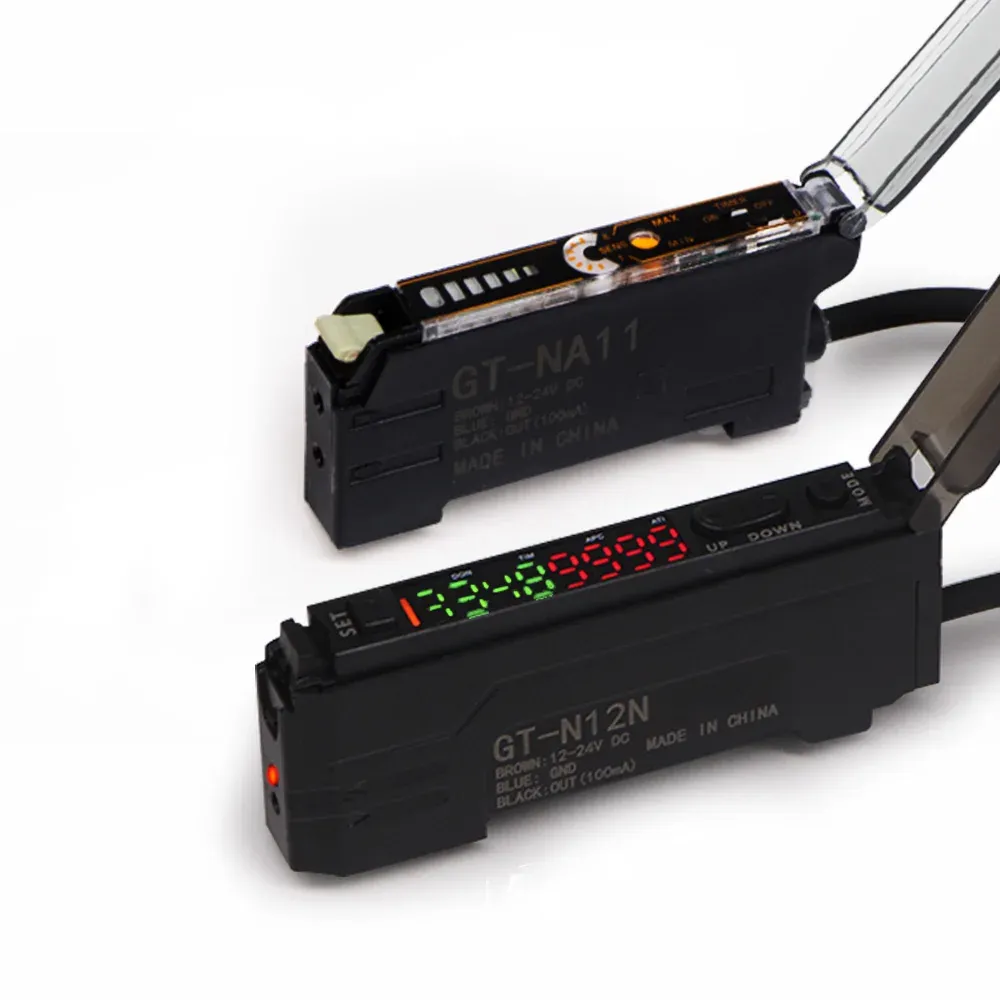 GTRIC Fiber Optic Sensor Probe Elbow Diffuse Reflection M3 M4 M6 1M 2M Cable Coaxial Non-Coaxial Optical Photoelectric Switch-BOLTTE