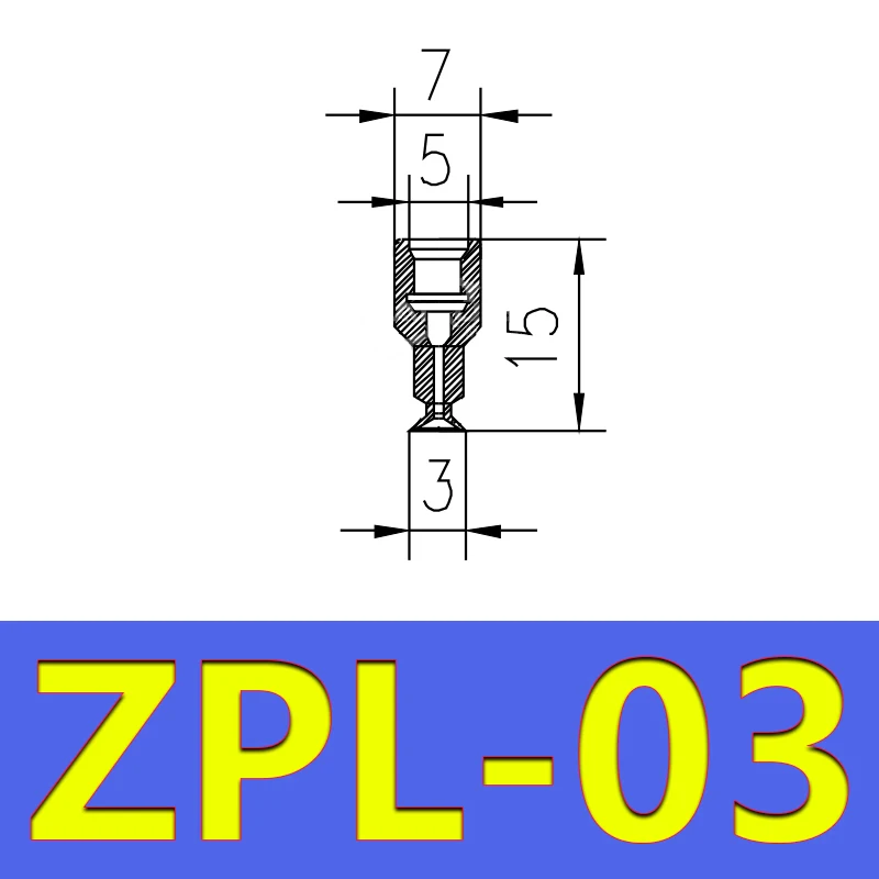 Mini Vacuum Suction Cup Robot Accessories Industrial Pneumatic Accessories Powerful Suction Nozzle ZPL-BOLTTE