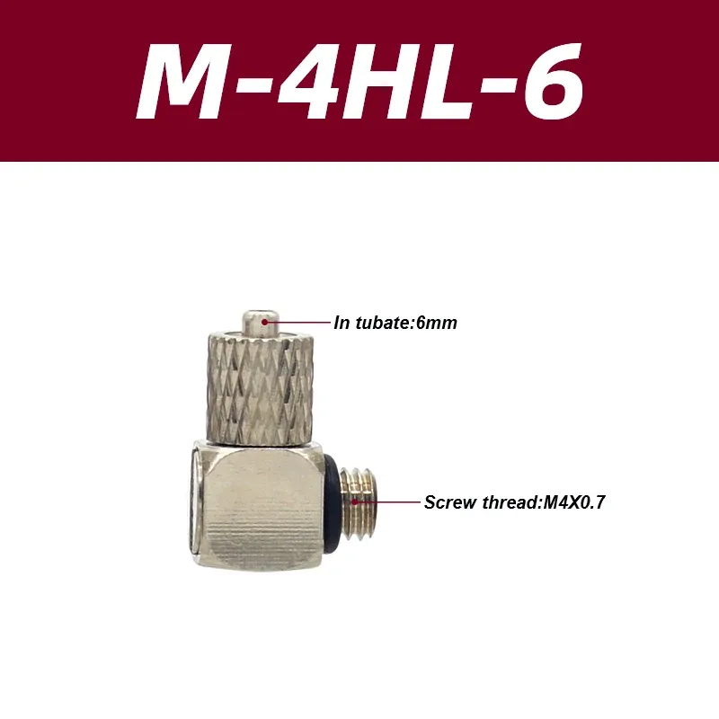 5PCS 10PCS Mini Micro Pneumatic Pipe Fitting Hose 3/4/5/6mm Male Thread M3 M4 M5 M6 Copper Straight/Elbow Type Quick Connector-BOLTTE