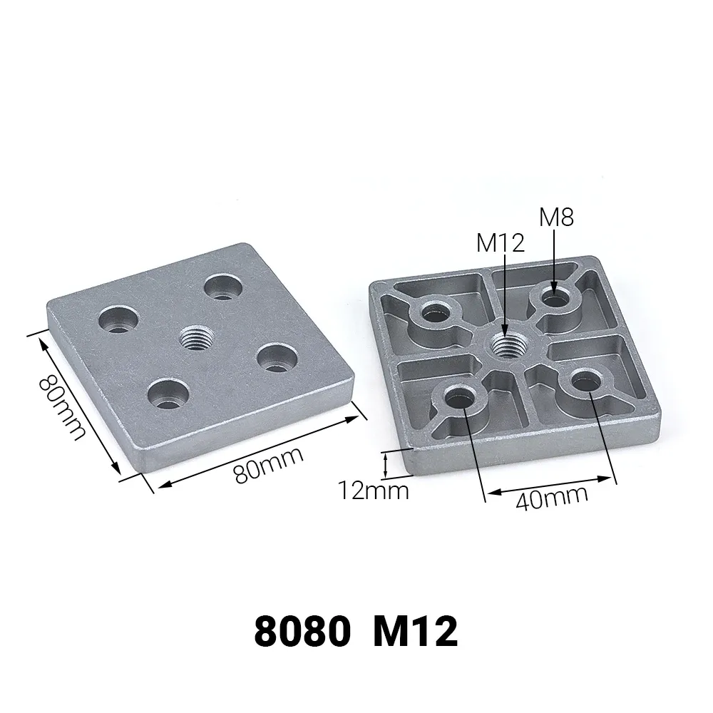 4PCS Aluminum Alloy End Connection Plate 3060 4080 4590 6060 8080 Caster Adjustable Levelling Feet Support aluminium profile