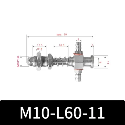 M10-11 Series Big Head Manipulator Pneuamtic Parts Fixture Rubber Sucker Pad Silicone Vacuum Suction Cup Mount-BOLTTE