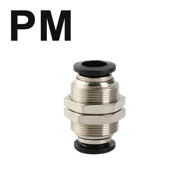 Black Pneumatic Fitting Pipe Connector Quick Release Coupling 4mm 6mm 8mm 10mm 12mm PU PV PE HVFF PY Tube Connectors-BOLTTE