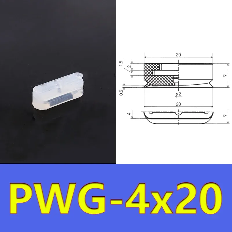 Long Oval Suction Cup Manipulator Accessories Vacuum Suction Cup Industrial Pneumatic Accessories Powerful Suction Nozzle PWG