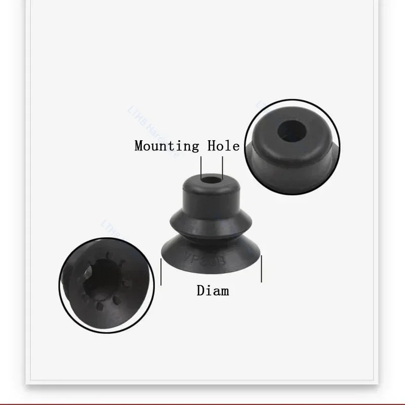  Vacuum Sucker VP10RSN/VP20BSN Silicone Double Multi-layer Nozzle Injection Molding Machine Manipulator Accessories-BOLTTE