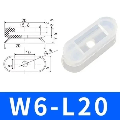 Pneumatic Suction Cup Long Vacuum Sucker Oval W5L10 Injection Molding Machine Manipulator Accessories-BOLTTE