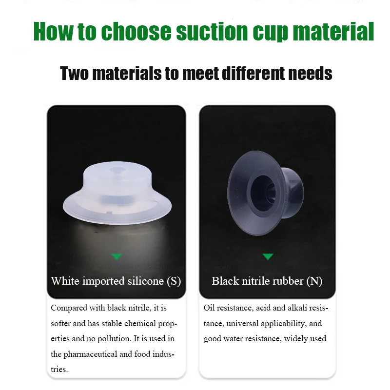  Manipulator Accessories Flat Vacuum Suction Cup Powerful Nozzle Industrial Pneumatic Accessories VP-R-BOLTTE