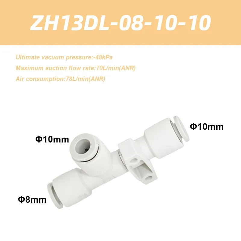 ZH Series Vacuum Ejector Body Ported Type One-touch ZH05DS-06-06-06 ZH07DL-06-06-06 Screw-in ZH05DS-01-01-01 ZH13DS-01-02-02-BOLTTE