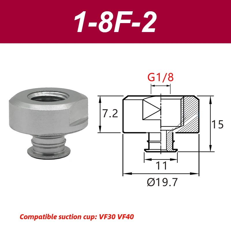VF Series Manipulator silicone vacuum suction cup VF15/20/25/30/40/50 industrial pneumatic components accessories-BOLTTE