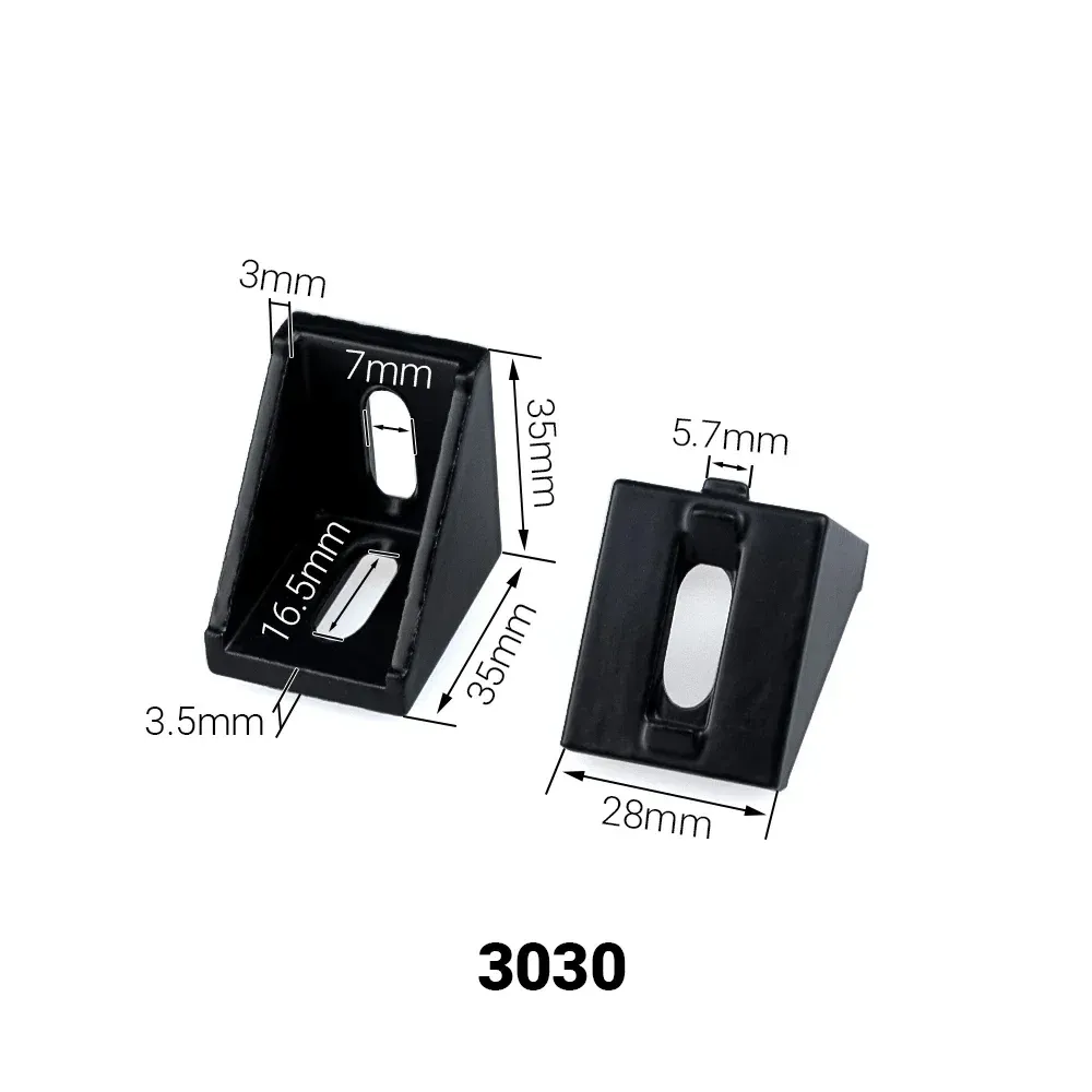 20/10/5Pcs Corner Fitting Angle Aluminum Connector Bracket Fastener 2020 3030 4040 4545 for Aluminium Profile