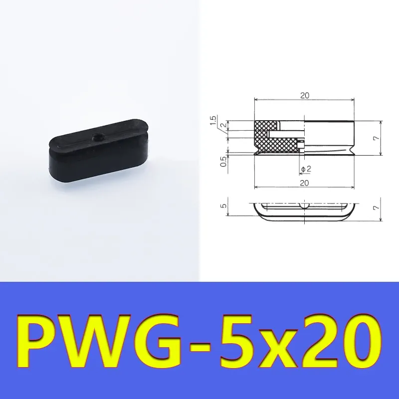 Long Oval Suction Cup Manipulator Accessories Vacuum Suction Cup Industrial Pneumatic Accessories Powerful Suction Nozzle PWG