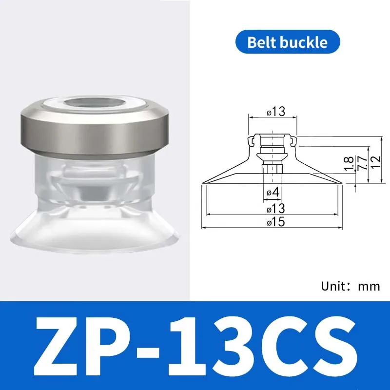 Pneumatic Vacuum Suction Cup with Holder ZP10CN/CS Silicone Sucker for Injection Molding Machine Robot Arm Automation Fitting