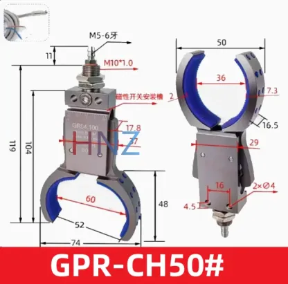 Robot Pipe Round Preform Clamp with Magnetic Induction Mini Pneumatic Clamp GPR-CH30/40/50/60