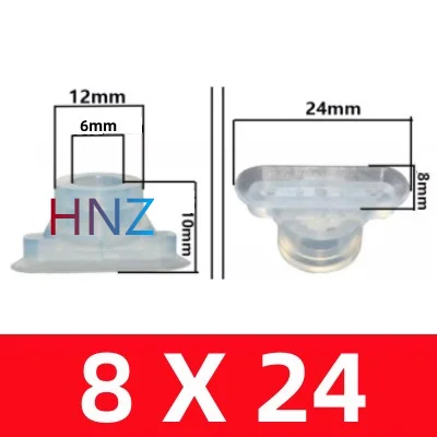 Oval type long strip type imported anti-static high temperature resistant silicone rubber vacuum cup industrial 6X18 8X24 10X30