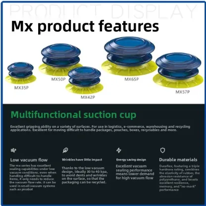 Manipulator vacuum suction cup MX25P/35P/42/50/57/65P. G38M.00 soft bag