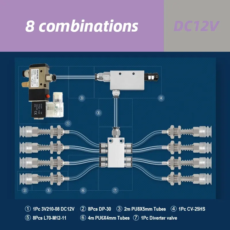 Manipulator Vacuum Suction Cup Set Suction Cup Assembly Pneumatic Sucker Mechanical Injection Molding Machine Accessories