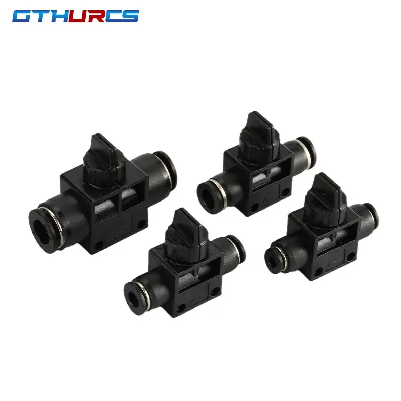 Black Pneumatic Fitting Pipe Connector Quick Release Coupling 4mm 6mm 8mm 10mm 12mm PU PV PE HVFF PY Tube Connectors-BOLTTE