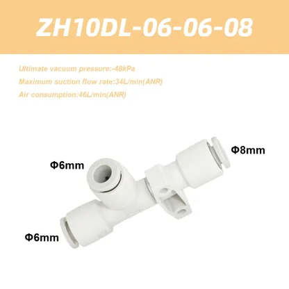 ZH Series Vacuum Ejector Body Ported Type One-touch ZH05DS-06-06-06 ZH07DL-06-06-06 Screw-in ZH05DS-01-01-01 ZH13DS-01-02-02-BOLTTE