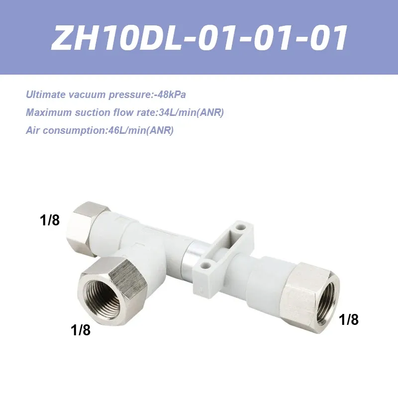 ZH Series Vacuum Ejector Body Ported Type One-touch ZH05DS-06-06-06 ZH07DL-06-06-06 Screw-in ZH05DS-01-01-01 ZH13DS-01-02-02-BOLTTE