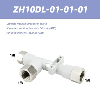 ZH Series Vacuum Ejector Body Ported Type One-touch ZH05DS-06-06-06 ZH07DL-06-06-06 Screw-in ZH05DS-01-01-01 ZH13DS-01-02-02-BOLTTE