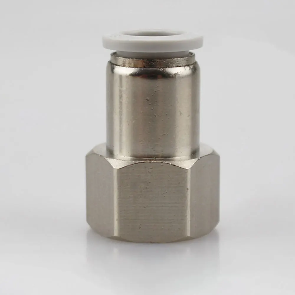 PCF 1/8" 1/4" 3/8" 1/2" BSP Female x 4 6 8 10 12 14 16 mm Tube Brass Pneumatic Air Fittings Push In Connector For Air Compressor-BOLTTE