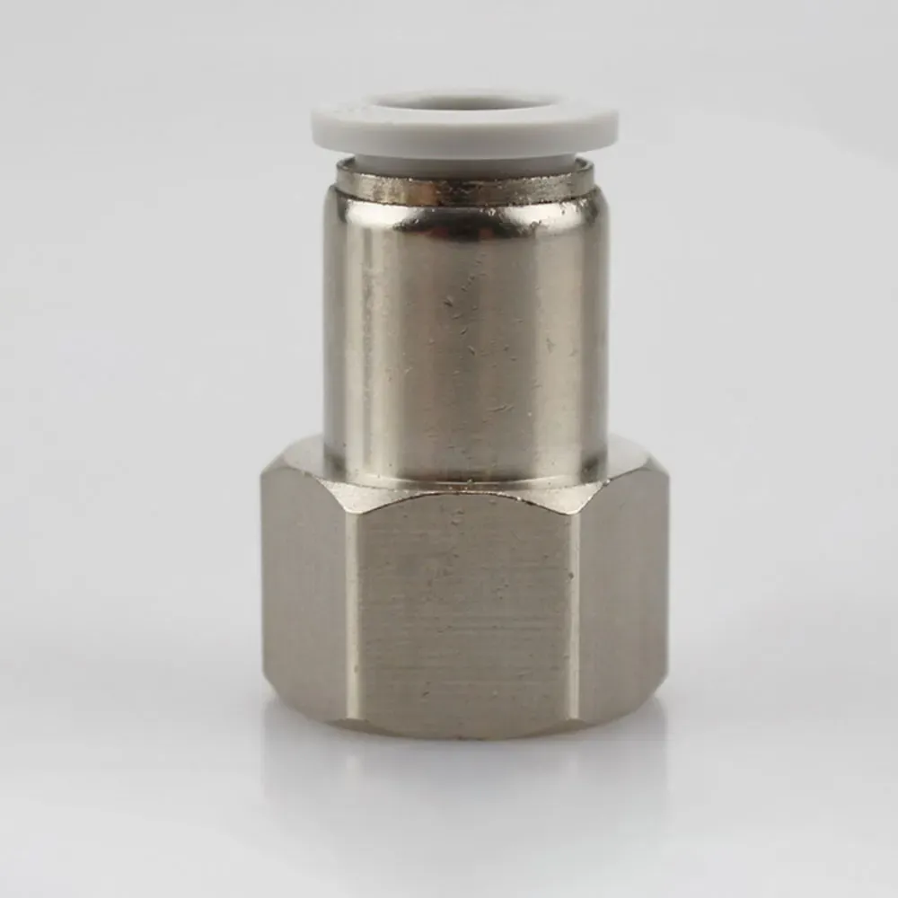 PCF 1/8" 1/4" 3/8" 1/2" BSP Female x 4 6 8 10 12 14 16 mm Tube Brass Pneumatic Air Fittings Push In Connector For Air Compressor-BOLTTE