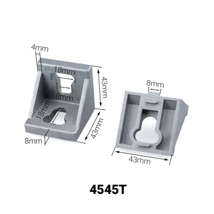 20/10/5Pcs Corner Fitting Angle Aluminum Connector Bracket Fastener 2020 3030 4040 4545 for Aluminium Profile