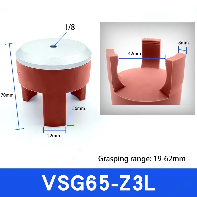 Flexible gripper fixture pneumatic vacuum suction cup mechanical arm accessories