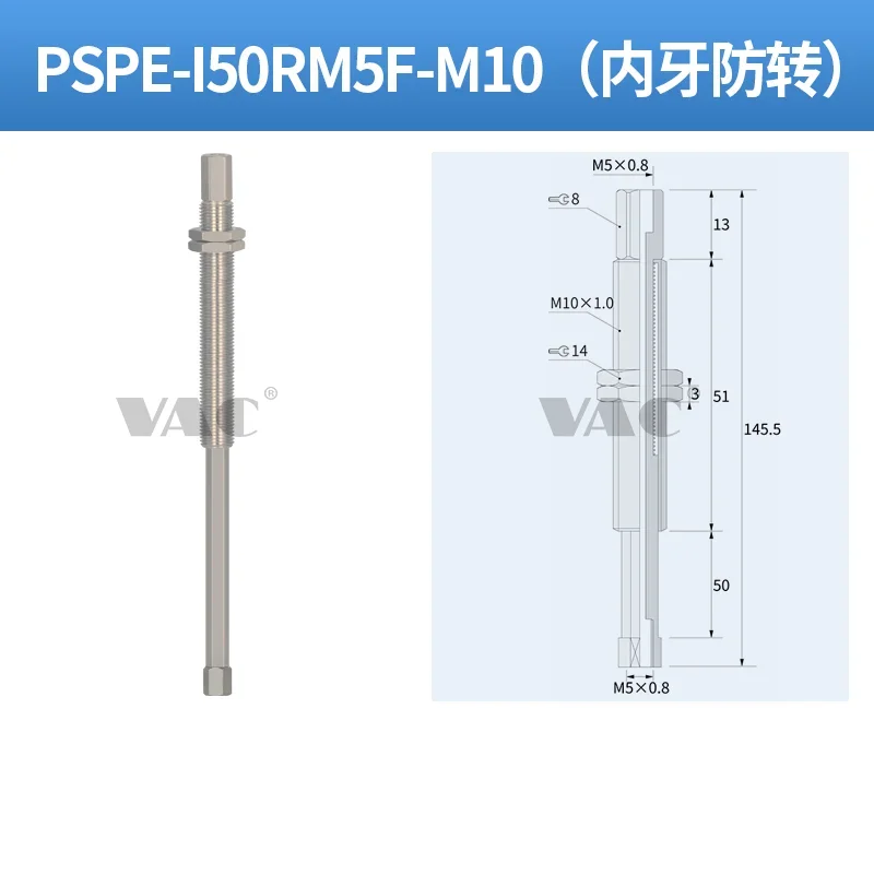 PSPE Series Fitting Bracket Shock-Absorbing Mount Built-in spring bracket with cushioning metal fittings PSPE-I10RM5M-M10-BOLTTE