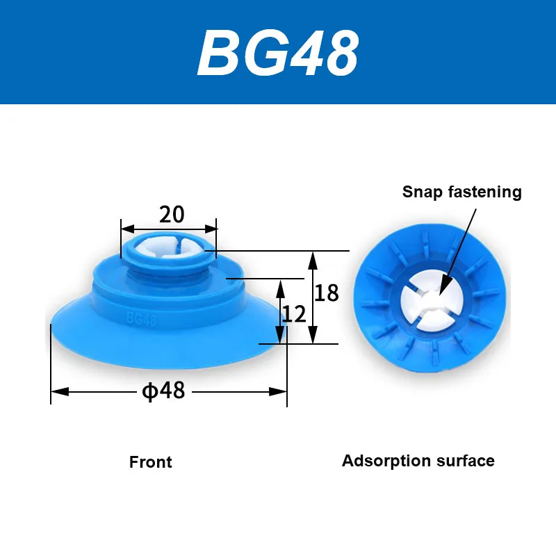 BG Series Soft Bag Manipulator Vacuum Suction Cup BG25/34/41/48/63.B3. G1/8 G3/8 Food Bag