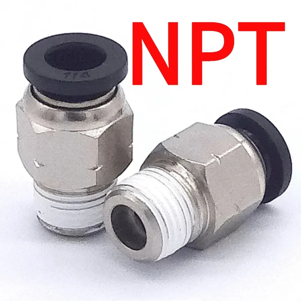 1/8" 1/4" 3/8" 1/2" NPT Male Female 1/8"- 5/8" Inch Tube OD Elbow Pneumatic Push To Connect Air Fitting Quick Release Connector-BOLTTE