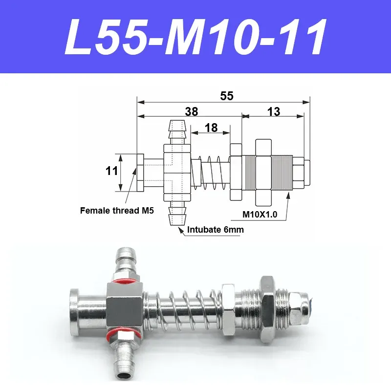 Vacuum suction cup base big head 11mm hardware manipulator fixture accessories pneumatic support tail Side air intake-BOLTTE