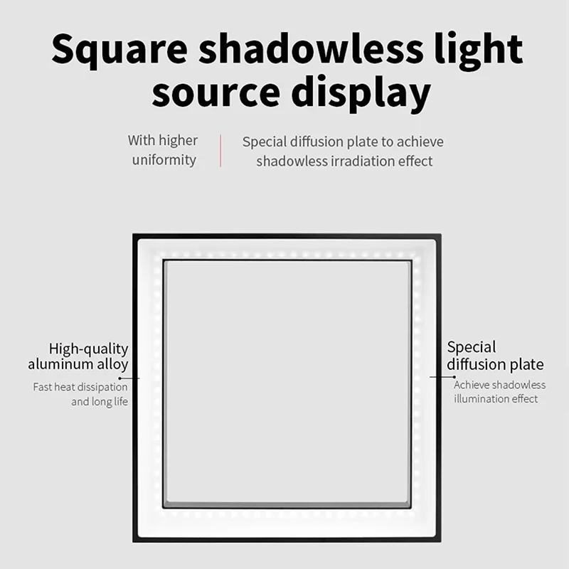 Square Shadowless Light Source for Machine Vision Product Defect Detection: High Uniformity, High Brightness, and Stability-BOLTTE