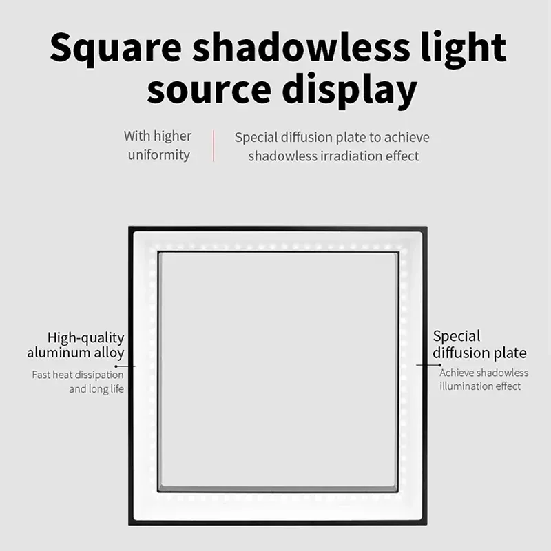 Square Shadowless Light Source for Machine Vision Product Defect Detection: High Uniformity, High Brightness, and Stability-BOLTTE