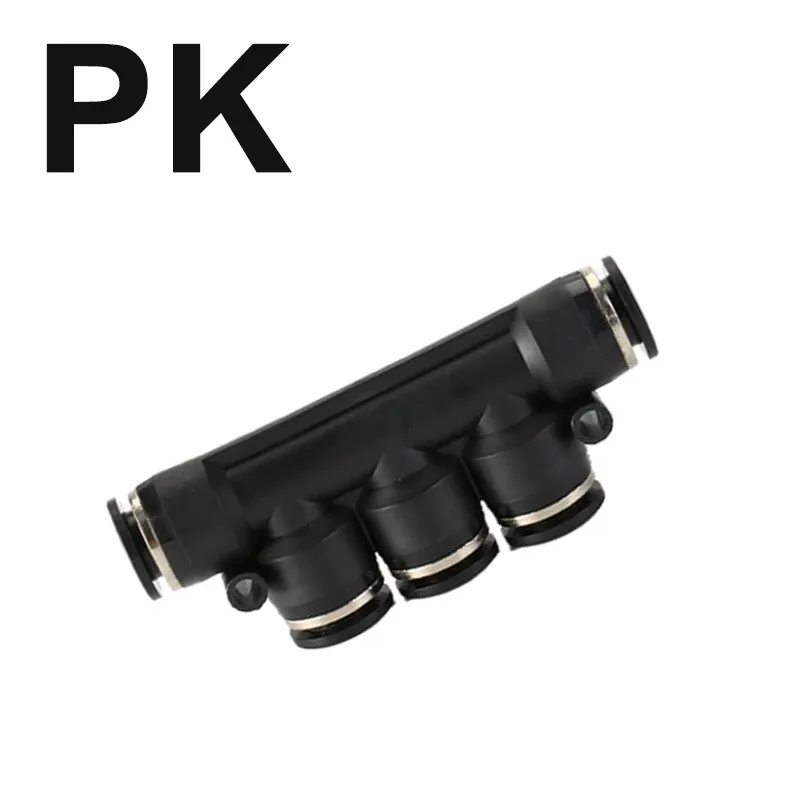 Black Pneumatic Fitting Pipe Connector Quick Release Coupling 4mm 6mm 8mm 10mm 12mm PU PV PE HVFF PY Tube Connectors-BOLTTE