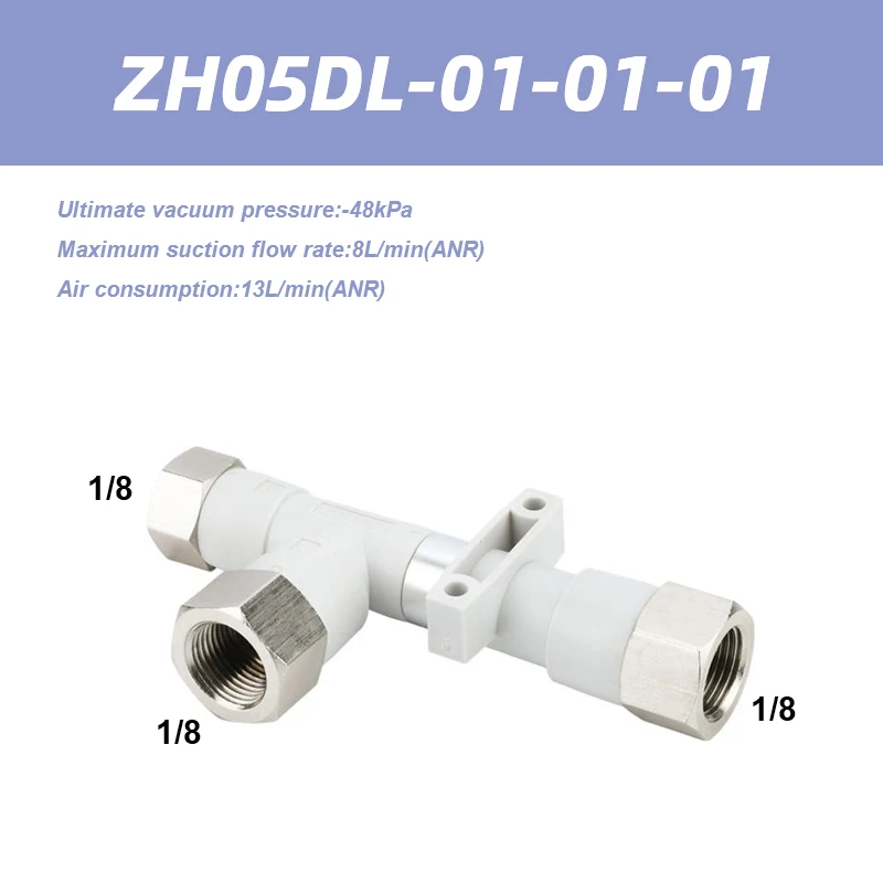 ZH Series Vacuum Ejector Body Ported Type One-touch ZH05DS-06-06-06 ZH07DL-06-06-06 Screw-in ZH05DS-01-01-01 ZH13DS-01-02-02-BOLTTE