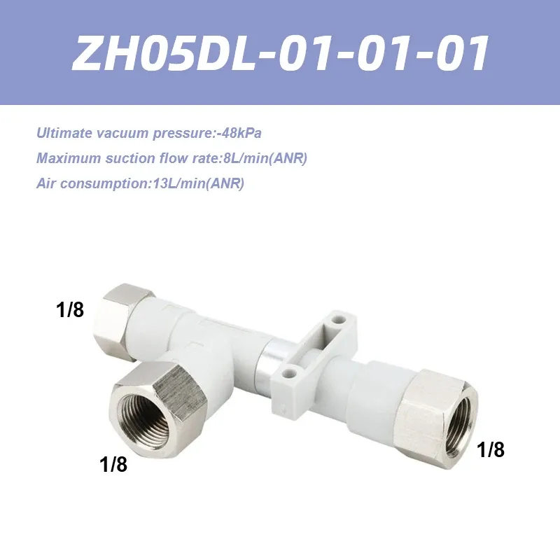 ZH Series Vacuum Ejector Body Ported Type One-touch ZH05DS-06-06-06 ZH07DL-06-06-06 Screw-in ZH05DS-01-01-01 ZH13DS-01-02-02-BOLTTE