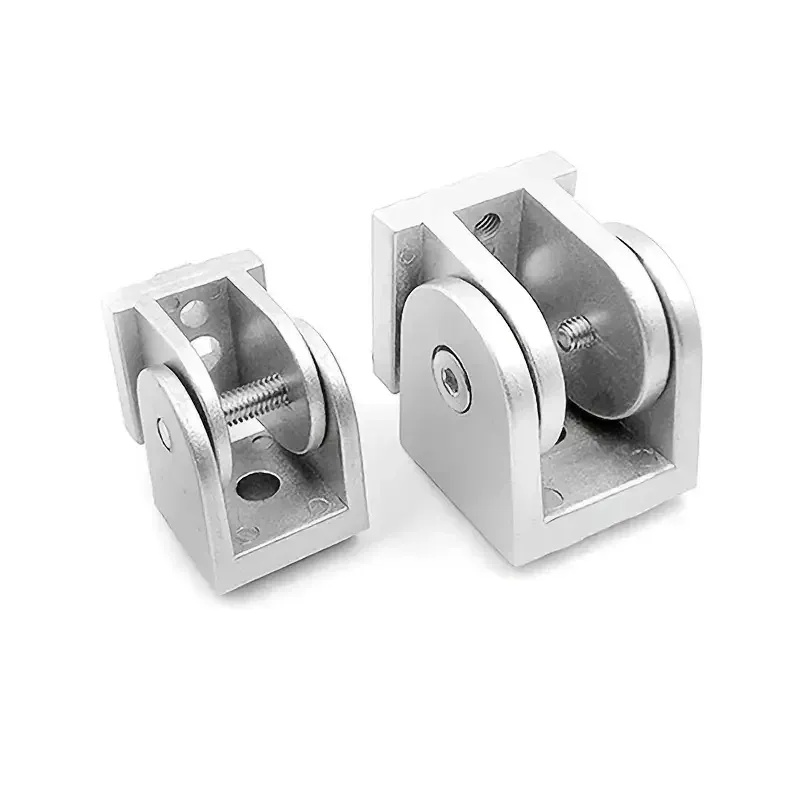 Zinc Alloy Adjustable Hinge Connector for 2020/3030/4040 Classic Metal Industrial Aluminum Profile with Sliding Base Hinge