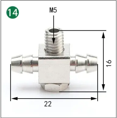 Manipulator accessories Suction cup large end small end fitting M5 tooth adapter iron tee elbow joint quick screw pneumatic-BOLTTE